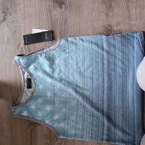 Tank top brand is ocean current size m color is blues and whites